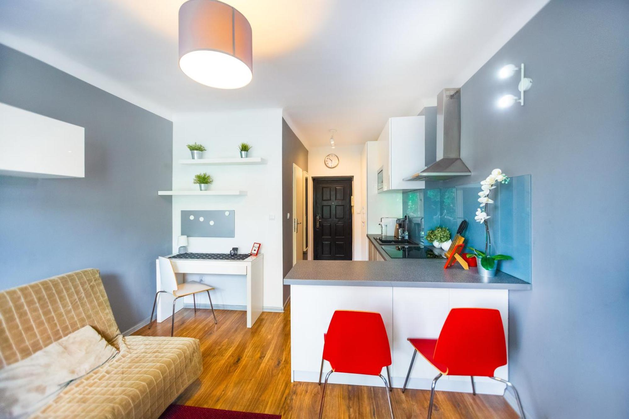 Cozy Studio Next To The Metro And City Center Warszawa Exteriör bild