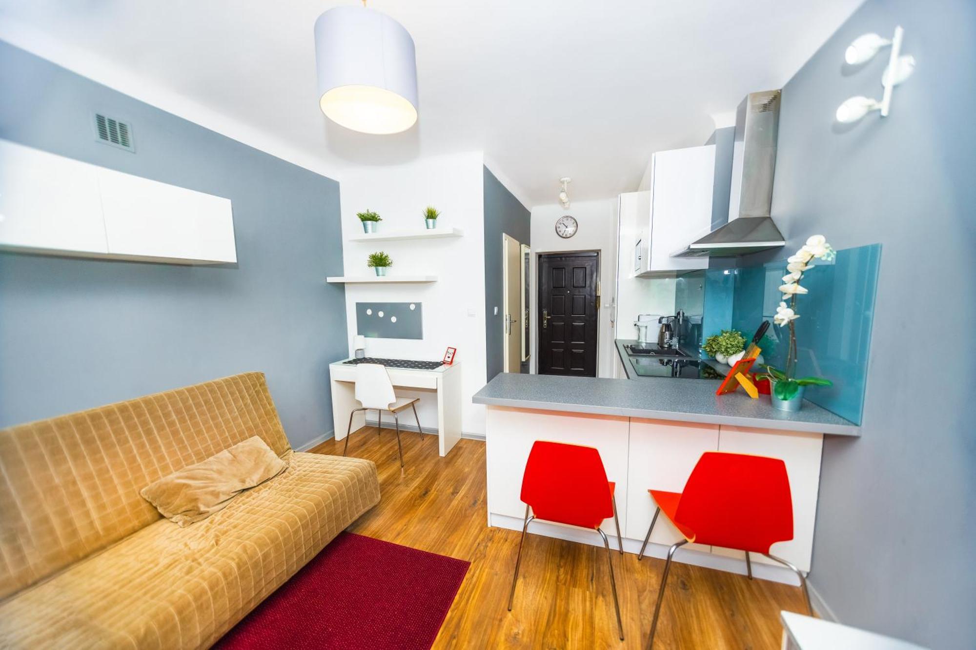 Cozy Studio Next To The Metro And City Center Warszawa Exteriör bild